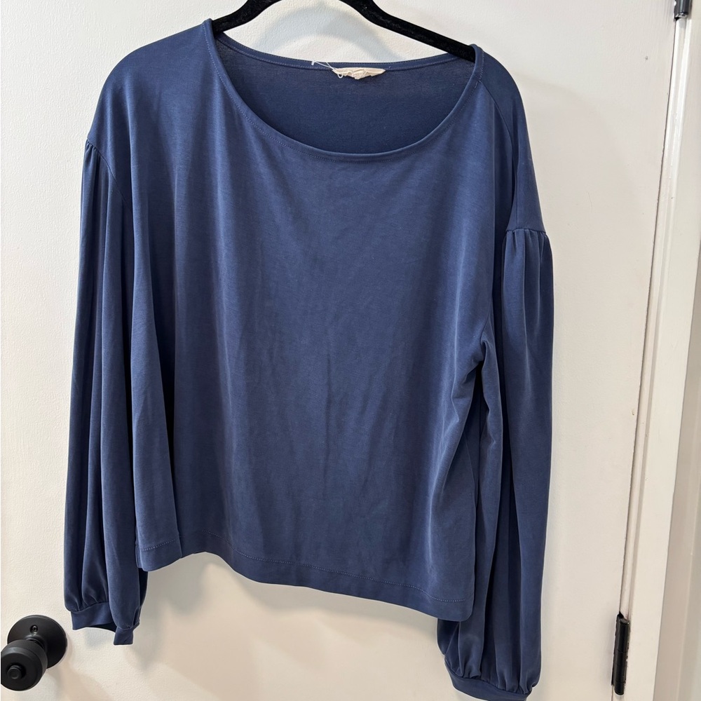 Madewell Deep Blue Long Sleeve Top